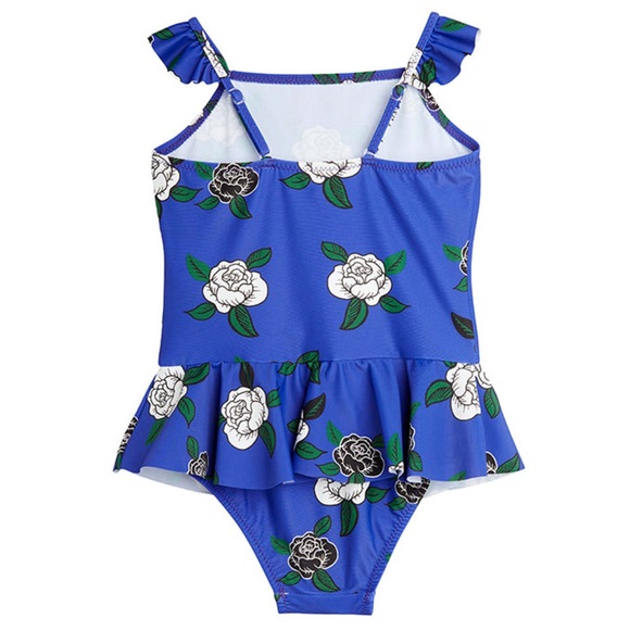 MINI RODINI | ROSE UV SWIMSUIT WITH SKIRT | BLUE | 1.5 - 3 Y - Picture 7 of 7